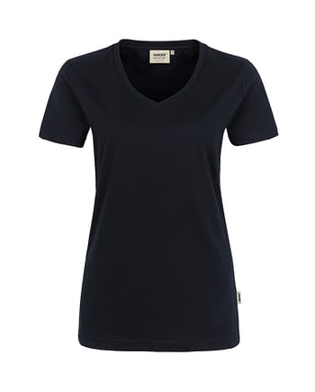 Arbeitskleidung T-Shirt Hakro Performance schwarz für Damen Frontansicht